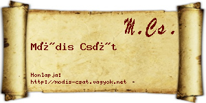Módis Csát névjegykártya